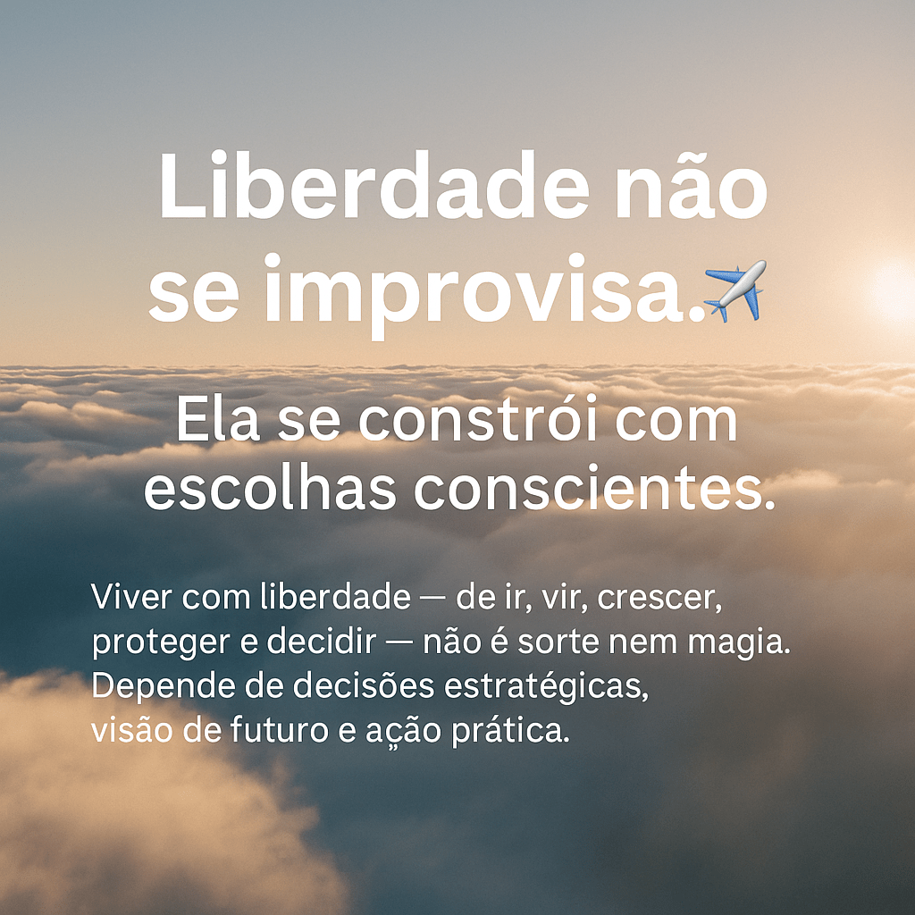 🌎Liberdade não se improvisa. ✈️ Ela se constrói com escolhas&nbsp;conscientes.