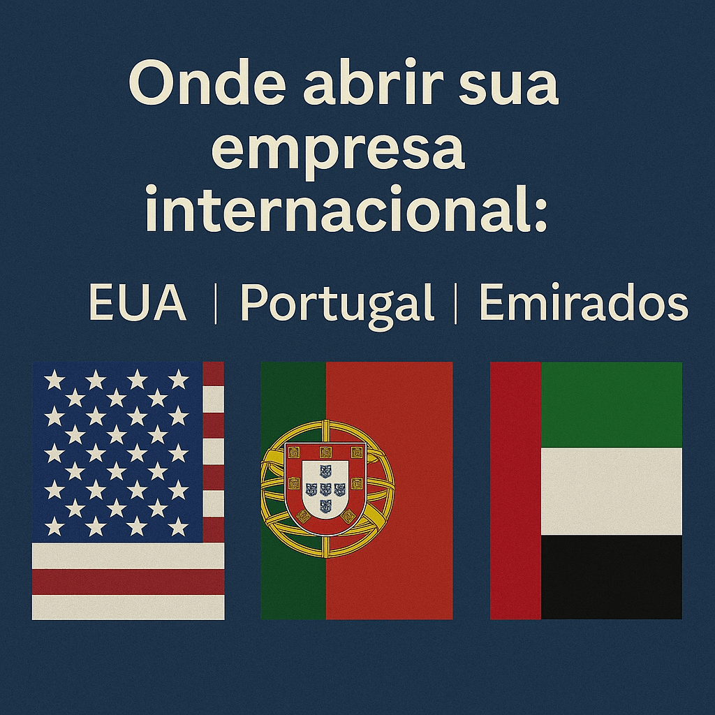 Qual o melhor país para abrir sua empresa internacional? Comparativo entre 🇺🇸EUA, 🇵🇹Portugal e 🇦🇪Emirados&nbsp;Árabes